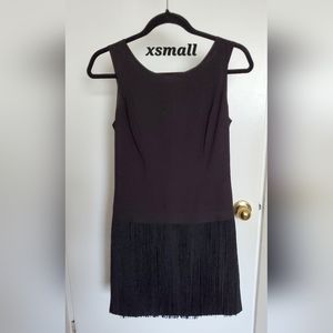 Ladies Flapper Style Black half Tassled Dress